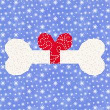 Load image into Gallery viewer, Santa Paws & Gift a Dog a Bone, Pattern Set, Foundation Paper Piecing Pattern (FPP Pattern), Quilt Block, 2 Patterns in 4 Sizes Each FPP Patterns- Full Bobbin Designs foundation paper piecing patterns quilt block patterns sewing patterns