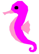 Load image into Gallery viewer, Seahorse, Foundation Paper Piecing Pattern (FPP Pattern), Quilt Block, 3 sizes FPP Patterns- Full Bobbin Designs foundation paper piecing patterns quilt block patterns sewing patterns