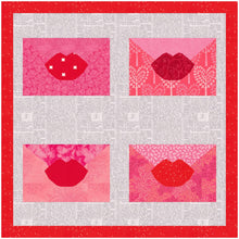 Load image into Gallery viewer, Sealed with a Kiss, Valentine, Foundation Paper Piecing Pattern (FPP Pattern), Quilt Block, 3 sizes FPP Patterns- Full Bobbin Designs foundation paper piecing patterns quilt block patterns sewing patterns