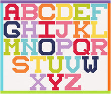 Load image into Gallery viewer, Serif Uppercase Alphabet, Foundation Paper Piecing Pattern (FPP Pattern), Quilt Block, 2 sizes FPP Patterns- Full Bobbin Designs foundation paper piecing patterns quilt block patterns sewing patterns