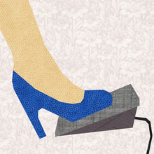 Load image into Gallery viewer, Sewing Machine Foot Pedal, Foundation Paper Piecing Pattern (FPP Pattern), Quilt Block, 4 Sizes FPP Patterns- Full Bobbin Designs foundation paper piecing patterns quilt block patterns sewing patterns