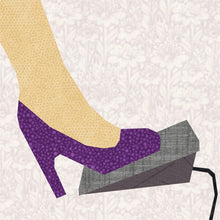 Load image into Gallery viewer, Sewing Machine Foot Pedal, Foundation Paper Piecing Pattern (FPP Pattern), Quilt Block, 4 Sizes FPP Patterns- Full Bobbin Designs foundation paper piecing patterns quilt block patterns sewing patterns