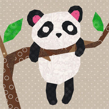 Load image into Gallery viewer, Sleepy Panda, Foundation Paper Piecing Pattern (FPP Pattern), Quilt Block, 4 sizes FPP Patterns- Full Bobbin Designs foundation paper piecing patterns quilt block patterns sewing patterns