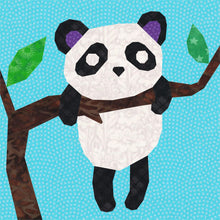 Load image into Gallery viewer, Sleepy Panda, Foundation Paper Piecing Pattern (FPP Pattern), Quilt Block, 4 sizes FPP Patterns- Full Bobbin Designs foundation paper piecing patterns quilt block patterns sewing patterns