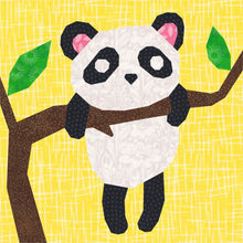 Load image into Gallery viewer, Sleepy Panda, Foundation Paper Piecing Pattern (FPP Pattern), Quilt Block, 4 sizes FPP Patterns- Full Bobbin Designs foundation paper piecing patterns quilt block patterns sewing patterns