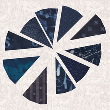 Load image into Gallery viewer, Slice of Pie, Foundation Paper Piecing Pattern (FPP Pattern), 3 sizes FPP Patterns- Full Bobbin Designs foundation paper piecing patterns quilt block patterns sewing patterns