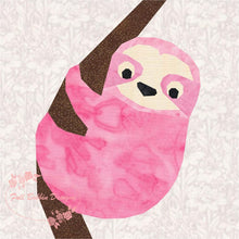 Load image into Gallery viewer, Sloth, Foundation Paper Piecing Pattern (FPP), Quilt Block, 4 sizes FPP Patterns- Full Bobbin Designs foundation paper piecing patterns quilt block patterns sewing patterns