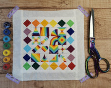 Load image into Gallery viewer, Somewhere Over the Rainbow, Foundation Paper Piecing, FPP Pattern Pack, 17 Blocks in 4 sizes FPP Patterns- Full Bobbin Designs foundation paper piecing patterns quilt block patterns sewing patterns