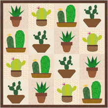 Load image into Gallery viewer, Succulents, Set of 4, Foundation Paper Piecing Pattern (FPP Pattern), Quilt Block, Each Pattern in 3 sizes FPP Patterns- Full Bobbin Designs foundation paper piecing patterns quilt block patterns sewing patterns