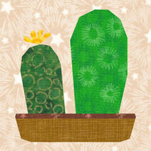 Load image into Gallery viewer, Succulents, Set of 4, Foundation Paper Piecing Pattern (FPP Pattern), Quilt Block, Each Pattern in 3 sizes FPP Patterns- Full Bobbin Designs foundation paper piecing patterns quilt block patterns sewing patterns