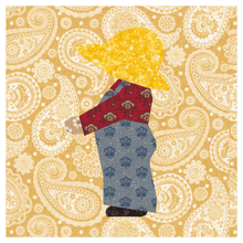 Load image into Gallery viewer, Sue Bonnet Sam, Foundation Paper Piecing, FPP Pattern, 3 sizes FPP Patterns- Full Bobbin Designs foundation paper piecing patterns quilt block patterns sewing patterns