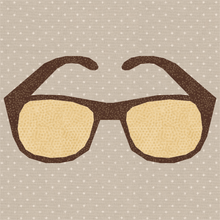 Load image into Gallery viewer, Sunny Days, Sunglasses, Foundation Paper Piecing Pattern (FPP Pattern), Quilt Block, 3 sizes FPP Patterns- Full Bobbin Designs foundation paper piecing patterns quilt block patterns sewing patterns