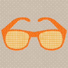 Load image into Gallery viewer, Sunny Days, Sunglasses, Foundation Paper Piecing Pattern (FPP Pattern), Quilt Block, 3 sizes FPP Patterns- Full Bobbin Designs foundation paper piecing patterns quilt block patterns sewing patterns