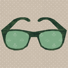 Load image into Gallery viewer, Sunny Days, Sunglasses, Foundation Paper Piecing Pattern (FPP Pattern), Quilt Block, 3 sizes FPP Patterns- Full Bobbin Designs foundation paper piecing patterns quilt block patterns sewing patterns