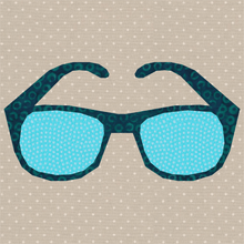 Load image into Gallery viewer, Sunny Days, Sunglasses, Foundation Paper Piecing Pattern (FPP Pattern), Quilt Block, 3 sizes FPP Patterns- Full Bobbin Designs foundation paper piecing patterns quilt block patterns sewing patterns