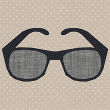 Load image into Gallery viewer, Sunny Days, Sunglasses, Foundation Paper Piecing Pattern (FPP Pattern), Quilt Block, 3 sizes FPP Patterns- Full Bobbin Designs foundation paper piecing patterns quilt block patterns sewing patterns