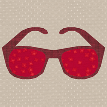 Load image into Gallery viewer, Sunny Days, Sunglasses, Foundation Paper Piecing Pattern (FPP Pattern), Quilt Block, 3 sizes FPP Patterns- Full Bobbin Designs foundation paper piecing patterns quilt block patterns sewing patterns