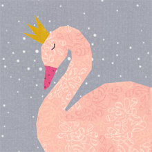 Load image into Gallery viewer, Swan Princess, Foundation Paper Piecing Pattern (FPP Pattern), Quilt Block, 3 sizes FPP Patterns- Full Bobbin Designs foundation paper piecing patterns quilt block patterns sewing patterns