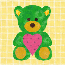 Load image into Gallery viewer, Teddy Bear Love, Foundation Paper Piecing Pattern (FPP Pattern), Quilt Block, 3 sizes FPP Patterns- Full Bobbin Designs foundation paper piecing patterns quilt block patterns sewing patterns