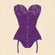 Load image into Gallery viewer, Teddy with Suspenders, Foundation Paper Piecing, FPP Pattern, 3 sizes FPP Patterns- Full Bobbin Designs foundation paper piecing patterns quilt block patterns sewing patterns