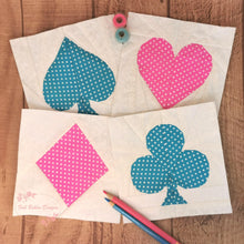 Load image into Gallery viewer, The Gambler, Playing Cards, Foundation Paper Piecing Pattern (FPP), Quilt Block, 5 sizes FPP Patterns- Full Bobbin Designs foundation paper piecing patterns quilt block patterns sewing patterns