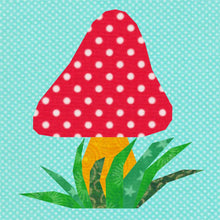 Load image into Gallery viewer, Toadstool, Foundation Paper Piecing Pattern (FPP Pattern), Quilt Block, 3 sizes FPP Patterns- Full Bobbin Designs foundation paper piecing patterns quilt block patterns sewing patterns