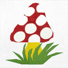 Load image into Gallery viewer, Toadstool, Foundation Paper Piecing Pattern (FPP Pattern), Quilt Block, 3 sizes FPP Patterns- Full Bobbin Designs foundation paper piecing patterns quilt block patterns sewing patterns