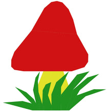 Load image into Gallery viewer, Toadstool, Foundation Paper Piecing Pattern (FPP Pattern), Quilt Block, 3 sizes FPP Patterns- Full Bobbin Designs foundation paper piecing patterns quilt block patterns sewing patterns