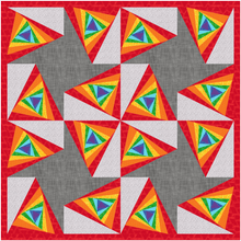 Load image into Gallery viewer, Triangle Lens, Foundation Paper Piecing, FPP Pattern, 3 sizes FPP Patterns- Full Bobbin Designs foundation paper piecing patterns quilt block patterns sewing patterns