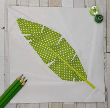 Load image into Gallery viewer, Tropical Leaf, Travellers Palm, Foundation Paper Piecing Pattern (FPP Pattern), Quilt Block, 3 sizes FPP Patterns- Full Bobbin Designs foundation paper piecing patterns quilt block patterns sewing patterns