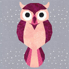 Load image into Gallery viewer, Twit Twoo,Owl, Foundation Paper Piecing Pattern (FPP Pattern), Quilt Block, 3 sizes FPP Patterns- Full Bobbin Designs foundation paper piecing patterns quilt block patterns sewing patterns