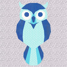 Load image into Gallery viewer, Twit Twoo,Owl, Foundation Paper Piecing Pattern (FPP Pattern), Quilt Block, 3 sizes FPP Patterns- Full Bobbin Designs foundation paper piecing patterns quilt block patterns sewing patterns