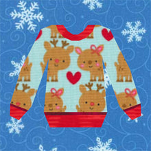 Load image into Gallery viewer, Ugly Sweater, Foundation Paper Piecing Pattern (FPP Pattern), Quilt Block, 3 sizes FPP Patterns- Full Bobbin Designs foundation paper piecing patterns quilt block patterns sewing patterns