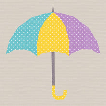 Load image into Gallery viewer, Umbrella, Foundation Paper Piecing Pattern (FPP Pattern), Quilt Block, 3 sizes FPP Patterns- Full Bobbin Designs foundation paper piecing patterns quilt block patterns sewing patterns