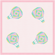 Load image into Gallery viewer, Up, Up & Away, Hot Air Balloon, Foundation Paper Piecing, FPP Pattern, 3 sizes FPP Patterns- Full Bobbin Designs foundation paper piecing patterns quilt block patterns sewing patterns