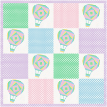 Load image into Gallery viewer, Up, Up & Away, Hot Air Balloon, Foundation Paper Piecing, FPP Pattern, 3 sizes FPP Patterns- Full Bobbin Designs foundation paper piecing patterns quilt block patterns sewing patterns
