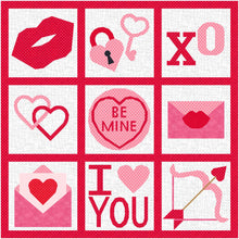 Load image into Gallery viewer, Valentine's Set - Buy 9 and get 20% off the original price FPP Patterns- Full Bobbin Designs foundation paper piecing patterns quilt block patterns sewing patterns