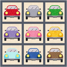 Load image into Gallery viewer, VW Love Bug Foundation Paper Piecing Pattern (FPP Pattern), Quilt Block, 3 sizes FPP Patterns- Full Bobbin Designs foundation paper piecing patterns quilt block patterns sewing patterns