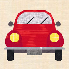 Load image into Gallery viewer, VW Love Bug Foundation Paper Piecing Pattern (FPP Pattern), Quilt Block, 3 sizes FPP Patterns- Full Bobbin Designs foundation paper piecing patterns quilt block patterns sewing patterns