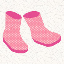 Load image into Gallery viewer, Wellies, Foundation Paper Piecing Pattern (FPP Pattern), Quilt Block, 3 sizes FPP Patterns- Full Bobbin Designs foundation paper piecing patterns quilt block patterns sewing patterns