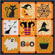 Load image into Gallery viewer, Witches Hat Halloween, Foundation Paper Piecing Pattern (FPP Pattern), Quilt Block, 3 sizes FPP Patterns- Full Bobbin Designs foundation paper piecing patterns quilt block patterns sewing patterns