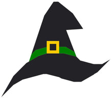 Load image into Gallery viewer, Witches Hat Halloween, Foundation Paper Piecing Pattern (FPP Pattern), Quilt Block, 3 sizes FPP Patterns- Full Bobbin Designs foundation paper piecing patterns quilt block patterns sewing patterns