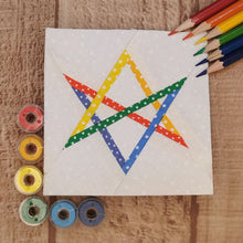 Load image into Gallery viewer, Wonky Star, Foundation Paper Piecing Pattern (FPP Pattern), Quilt Block, 6 sizes FPP Patterns- Full Bobbin Designs foundation paper piecing patterns quilt block patterns sewing patterns