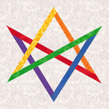 Load image into Gallery viewer, Wonky Star, Foundation Paper Piecing Pattern (FPP Pattern), Quilt Block, 6 sizes FPP Patterns- Full Bobbin Designs foundation paper piecing patterns quilt block patterns sewing patterns