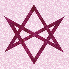 Load image into Gallery viewer, Wonky Star, Foundation Paper Piecing Pattern (FPP Pattern), Quilt Block, 6 sizes FPP Patterns- Full Bobbin Designs foundation paper piecing patterns quilt block patterns sewing patterns