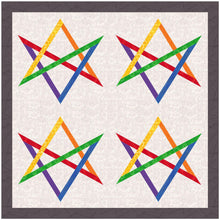 Load image into Gallery viewer, Wonky Star, Foundation Paper Piecing Pattern (FPP Pattern), Quilt Block, 6 sizes FPP Patterns- Full Bobbin Designs foundation paper piecing patterns quilt block patterns sewing patterns