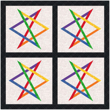 Load image into Gallery viewer, Wonky Star, Foundation Paper Piecing Pattern (FPP Pattern), Quilt Block, 6 sizes FPP Patterns- Full Bobbin Designs foundation paper piecing patterns quilt block patterns sewing patterns