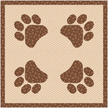 Load image into Gallery viewer, Woof, Paw Print, Foundation Paper Piecing Pattern (FPP Pattern), Quilt Block, 6 sizes FPP Patterns- Full Bobbin Designs foundation paper piecing patterns quilt block patterns sewing patterns
