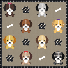 Load image into Gallery viewer, Woof, Paw Print, Foundation Paper Piecing Pattern (FPP Pattern), Quilt Block, 6 sizes FPP Patterns- Full Bobbin Designs foundation paper piecing patterns quilt block patterns sewing patterns