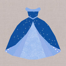 Load image into Gallery viewer, You Shall go to the Ball, Ballgown, Princess, Foundation Paper Piecing Pattern (FPP Pattern), Quilt Block, 4 sizes FPP Patterns- Full Bobbin Designs foundation paper piecing patterns quilt block patterns sewing patterns